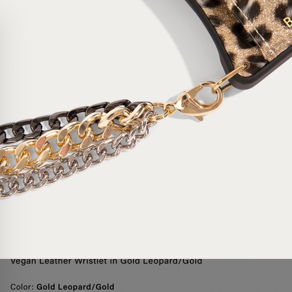 Bandolier Sabrina Vegan Wristlet in Leopard/Gold for the iPhone 14 Plus - Picture 5 of 7